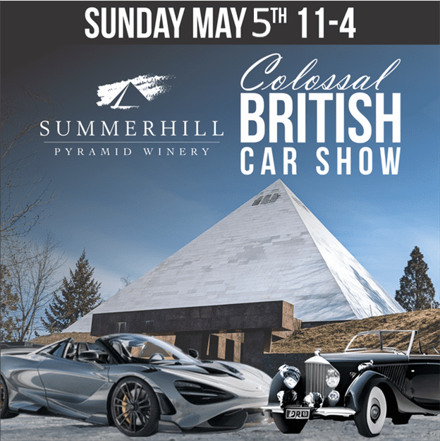 Spectacular Annual British Motorcar Exhibit Sunday May 5th at Summerhill!